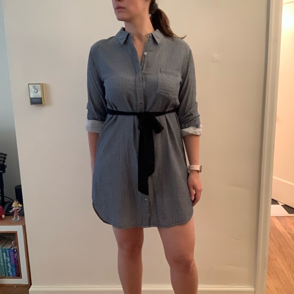 Denim type shift dress